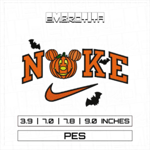 BY 4 NIKE PUMKIN V2 Embroidery Design - machine embroidery design file