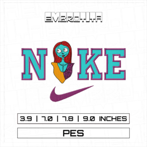 BY 4 NIKE SALLY V1 Embroidery Design - machine embroidery design file