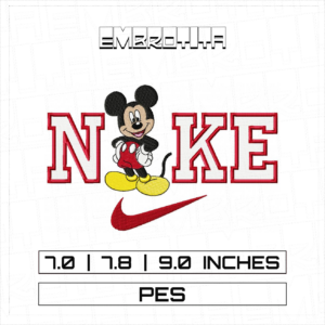 BY 7 NIKE MICKEY V1 Embroidery Design - machine embroidery design file