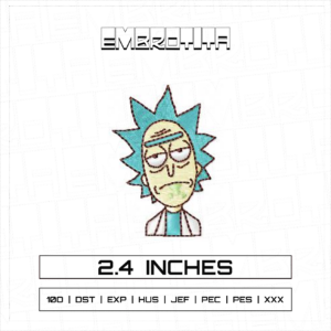 CAPS RICK AND MORTY Embroidery Design - machine embroidery design file