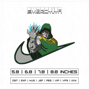 DR DOOM X MARVEL Embroidery Design - machine embroidery design file