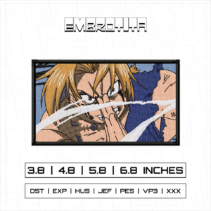 EDWARD ELRIC Embroidery Design - machine embroidery design file