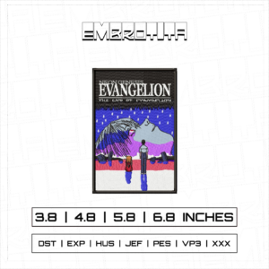EVANGELION Embroidery Design - machine embroidery design file