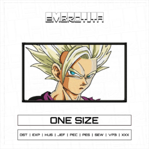 GOHAN SSJ2 7 8 X DRAGON BALL Embroidery Design - machine embroidery design file