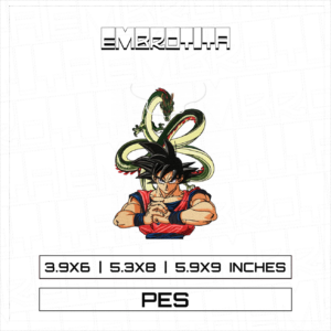 GOKU DRAGON X DRAGON BALL 2 Embroidery Design - machine embroidery design file