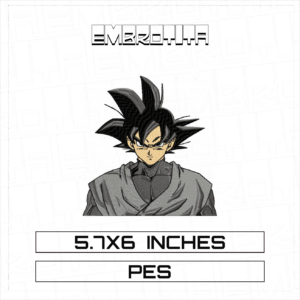 GOKU BLACK X DRAGON BALL 3 Embroidery Design - machine embroidery design file