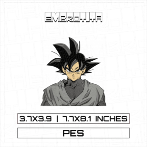 GOKU BLACK X DRAGON BALL 2 Embroidery Design - machine embroidery design file
