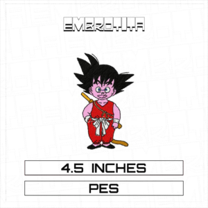 GOKU YOUNG X DRAGON BALL Embroidery Design - machine embroidery design file