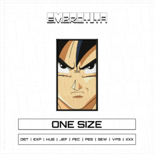 GOKU VERTICAL 7 8 X DRAGON BALL Embroidery Design - machine embroidery design file