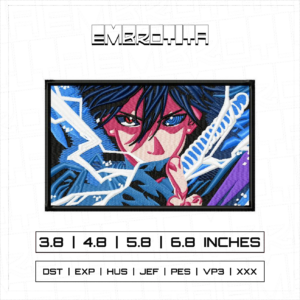 ANIME 6 Embroidery Design - machine embroidery design file