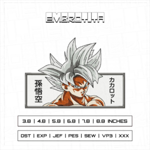 GOKU X DRAGON BALL 3 Embroidery Design - machine embroidery design file