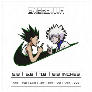 GON AND KILLUA X HUNTER X HUNTER Embroidery Design - machine embroidery design file