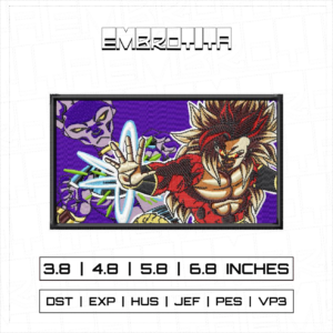 GOKU SAIYAN X DRAGON BALL 2 Embroidery Design - machine embroidery design file