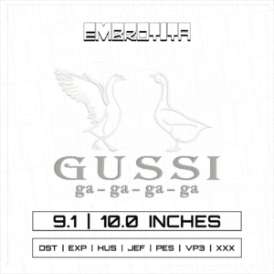 GUSSI 2 Embroidery Design - machine embroidery design file