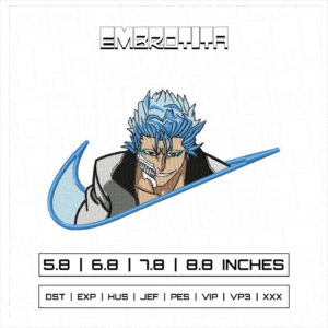 GRIMMJOW JAEGERJAQUEZ Embroidery Design - machine embroidery design file