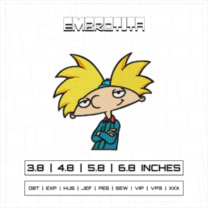 HEY ARNOLD Embroidery Design - machine embroidery design file