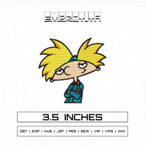 HEY ARNOLD 2 Embroidery Design - machine embroidery design file
