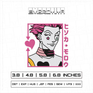 HISOKA RECTANGLE V2 X HUNTER X HUNTER Embroidery Design - machine embroidery design file