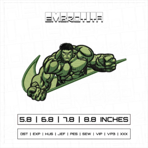 HULK Embroidery Design - machine embroidery design file