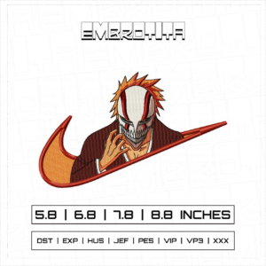 ICHIGO KUROSAKI X BLEACH 2 Embroidery Design - machine embroidery design file