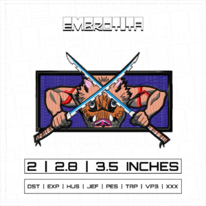 INOSUKE X DEMON SLAYER Embroidery Design - machine embroidery design file