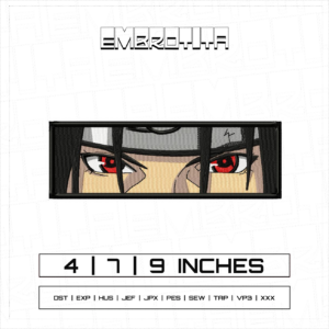 ITACHI EYES X NARUTO 2 Embroidery Design - machine embroidery design file