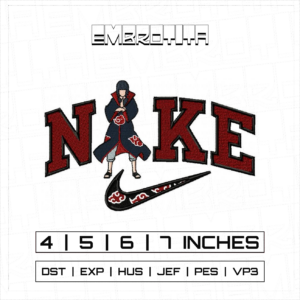 ITACHI NIKE X NARUTO Embroidery Design - machine embroidery design file
