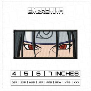 ITACHI RECTANGLE 7 X NARUTO Embroidery Design - machine embroidery design file