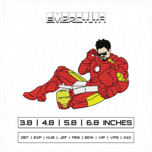 IRON MAN Embroidery Design - machine embroidery design file