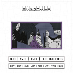 ITACHI UCHIHA AND SASUKE X NARUTO Embroidery Design - machine embroidery design file