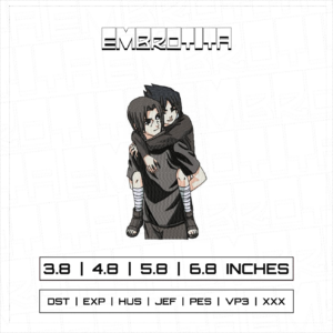 ITACHI SASUKE X NARUTO Embroidery Design - machine embroidery design file