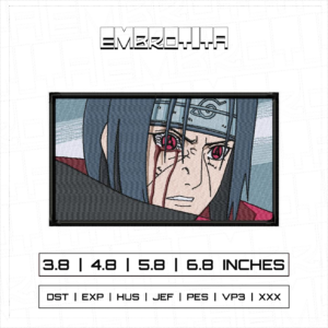 ITACHI V4 RECTANGLE X NARUTO Embroidery Design - machine embroidery design file