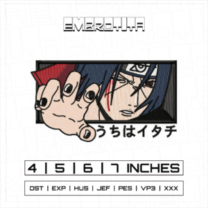 ITACHI X NARUTO 7 Embroidery Design - machine embroidery design file