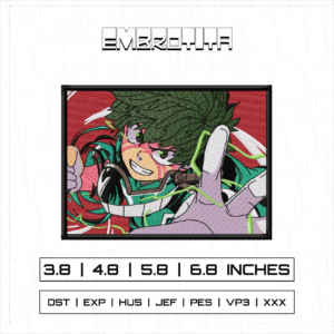 IZUKU MIDORIYA 4 Embroidery Design - machine embroidery design file