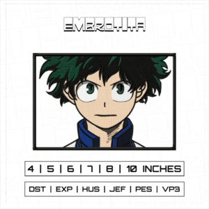 IZUKU MIDORIYA 5 Embroidery Design - machine embroidery design file