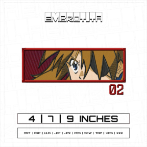 ASUKA EYES X EVANGELION Embroidery Design - machine embroidery design file