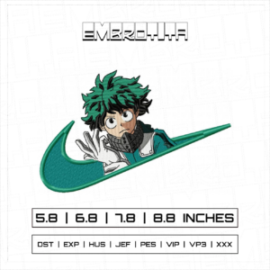 IZUKU MIDORIYA 3 Embroidery Design - machine embroidery design file
