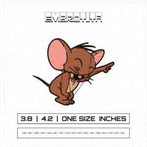 JERRY LAUGHING Embroidery Design - machine embroidery design file