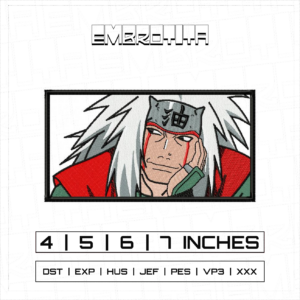 JIRAIYA 4 X NARUTO Embroidery Design - machine embroidery design file