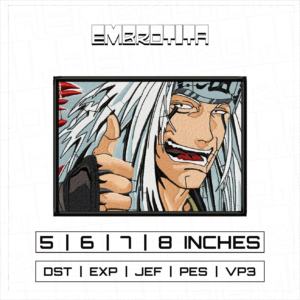 JIRAIYA X NARUTO Embroidery Design - machine embroidery design file