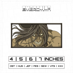 ATTACK ON TITAN 7 Embroidery Design - machine embroidery design file