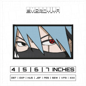KAKASHI 7 X NARUTO Embroidery Design - machine embroidery design file